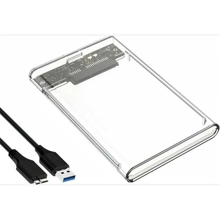 COFRE CASE TRANSPARENTE DISCO DURO SATA2.5 USB3.0 - 1
