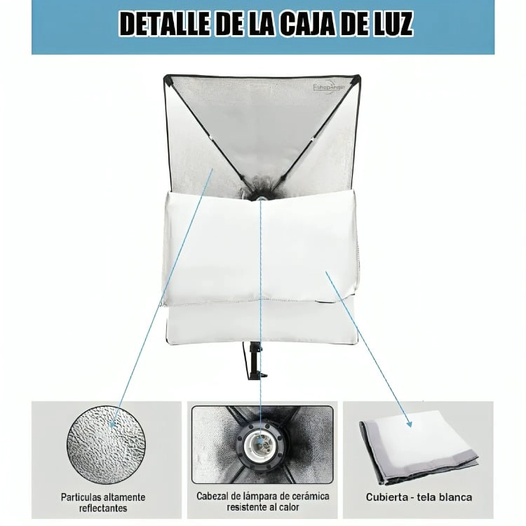 KIT DE ILUMINACION SOFTBOX ESTUDIO DE FOTOGRAFIA - 2