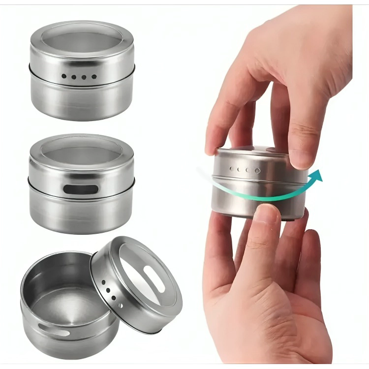 ORGANIZADOR CONDIMENTOS COCINA 6 PIEZAS FRASCOS ESPECIEROS - 4