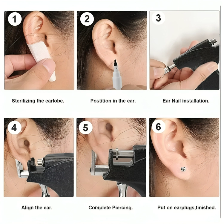 PISTOLA INOXIDABLE PERFORADORA OREJA AROS - 3