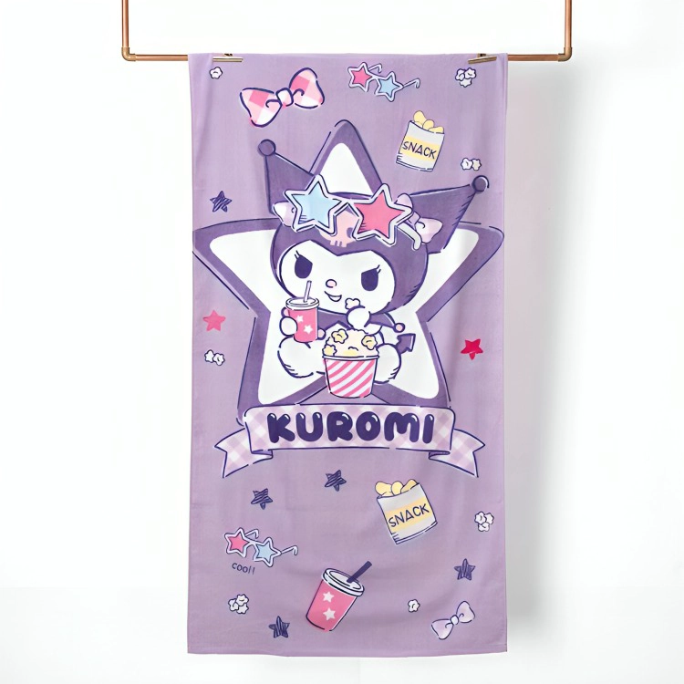 TOALLA DE PLAYA 70X140CM. /  KUROMI POPCORN – MASHINI - 1