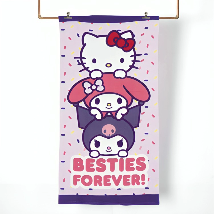 TOALLA DE PLAYA 70×140 CM + BOLSO /HELLO KITTY POOL – MASHINI - 1