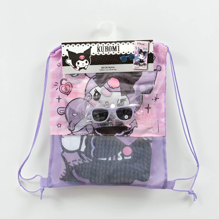 SET TOALLA 70×140 CM. + LENTES DE AGUA /KUROMI BRUJA – MASHINI - 1