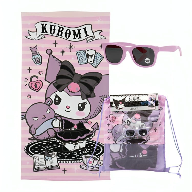 SET TOALLA 70×140 CM. + LENTES DE AGUA /KUROMI BRUJA – MASHINI - 4