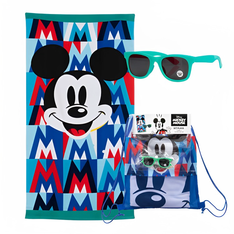 SET TOALLA 70×140 CM. + LENTES DE AGUA /MICKEY CARA – MASHINI - 1