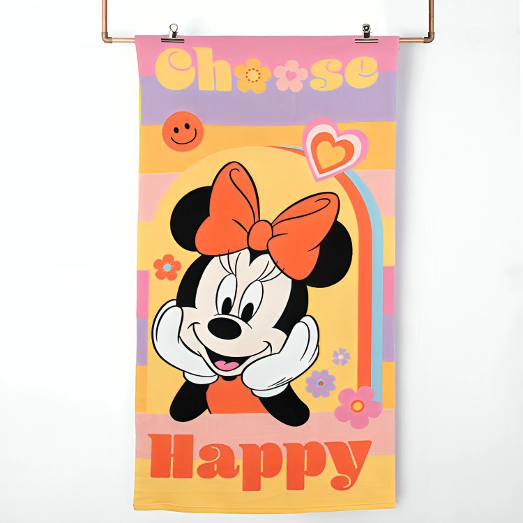 TOALLA DE PLAYA 70×140 CM + BOLSO /MINNIE SMILE – MASHINI - 3