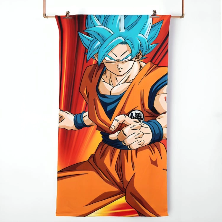 TOALLA DE PLAYA 70×140 CM + BOLSO /DRAGON BALL LUCES – MASHINI - 1