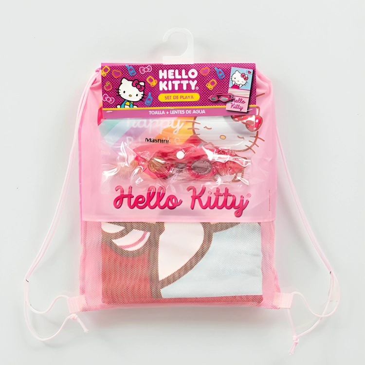 SET TOALLA 70×140 CM. + LENTES DE AGUA /HELLO KITTY RAYA – MASHINI - 2