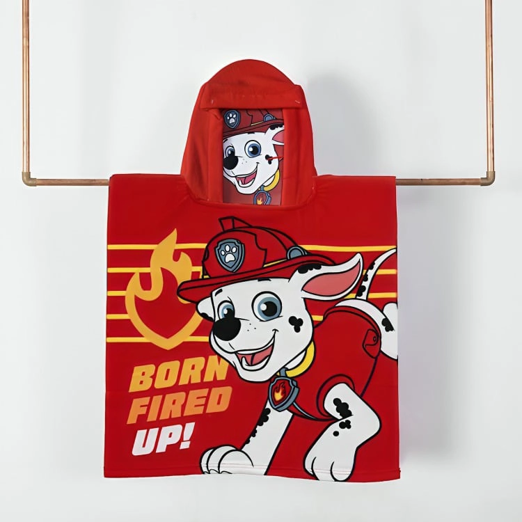 TOALLA DE PLAYA CON CAPUCHA PAW PATROL MARSHALL - 3