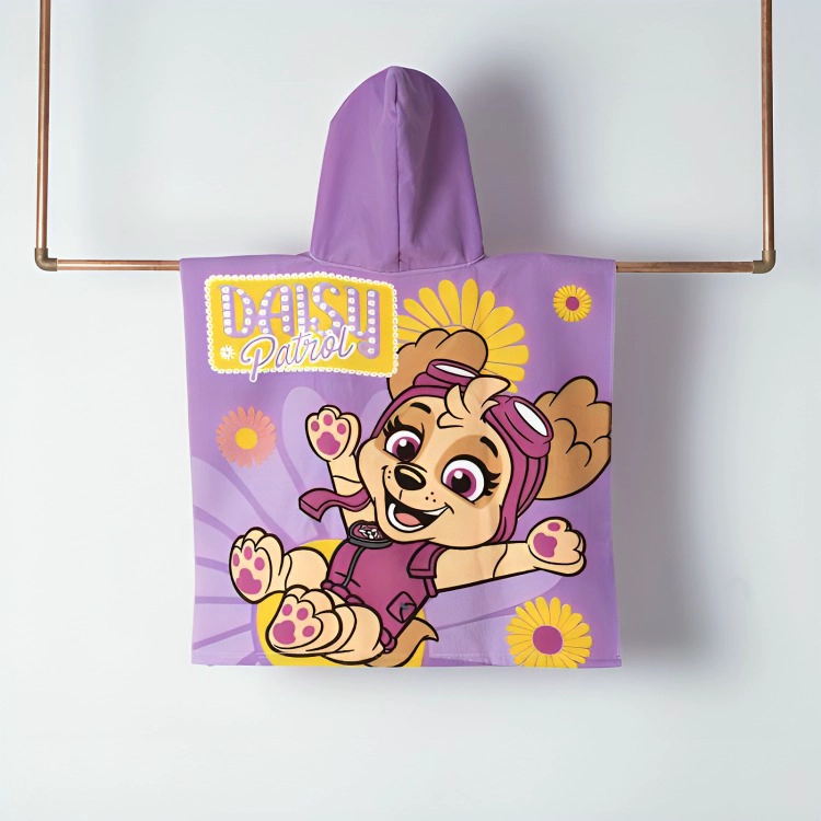 TOALLA DE PLAYA CON CAPUCHA PAW PATROL DAISY - 1