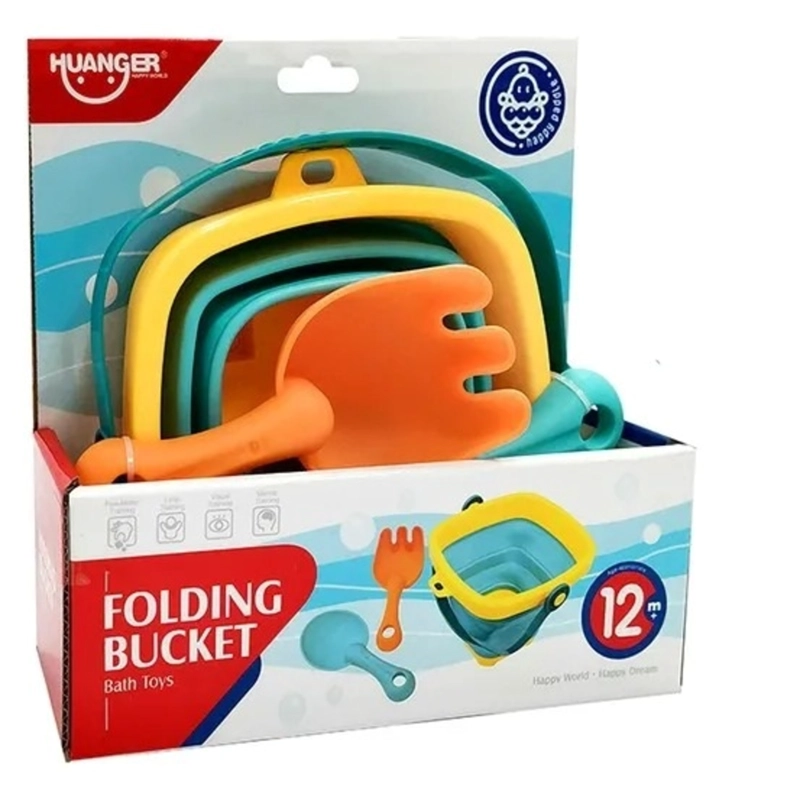 CUBO PELGABLE+JUGUETES DE BAÑO BEBE - 2