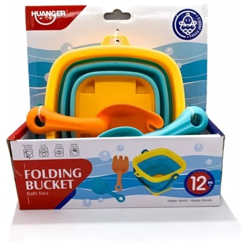 CUBO PELGABLE+JUGUETES DE BAÑO BEBE - 3