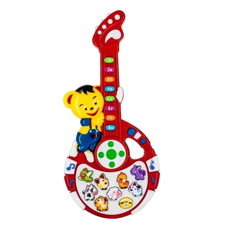 PACK X 3 GUITARRA OSO QUE VIVA LA ALEGRIA CAJA INSTRUMENTO MUSICAL DE JUGUETE - 1