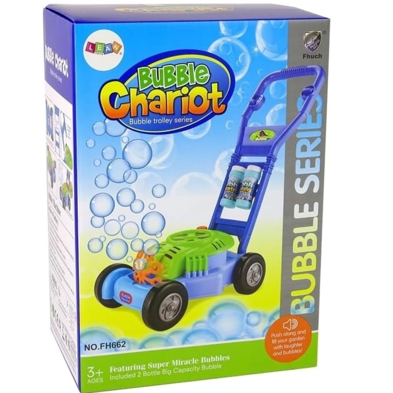 PACK X 3 JUGUETE CARRITO DE EMPUJE LANZA BURBUJAS - 3