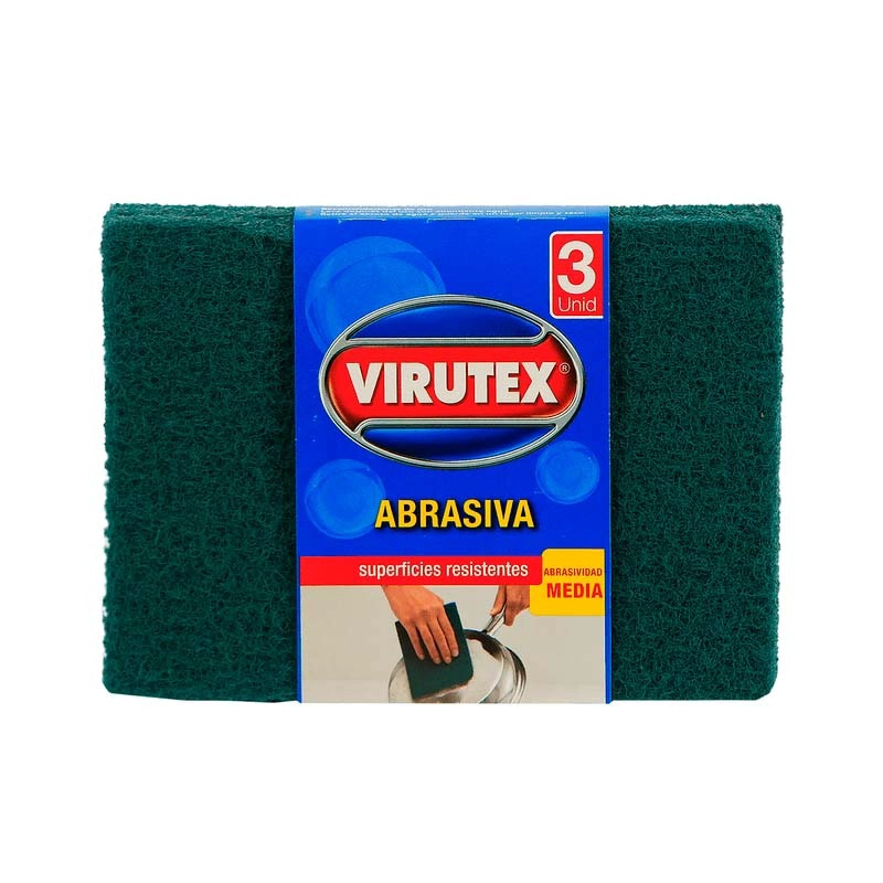 PACK X 4 ESPONJA FIBRA 3 UND – VIRUTEX - 3