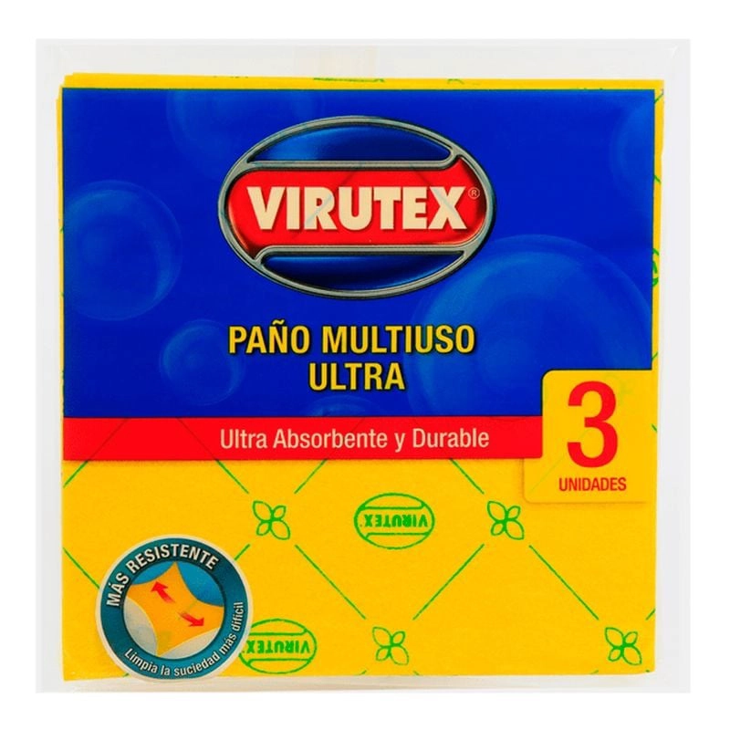 PACK X 4 PAÑO MULTIUSO ULTRA 3 UND. – VIRUTEX - 1
