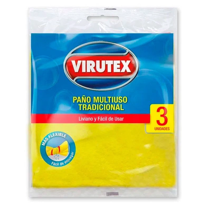 PACK X 4 PAÑO MULTIUSO TRADICIONAL 3 UND. – VIRUTEX - 1