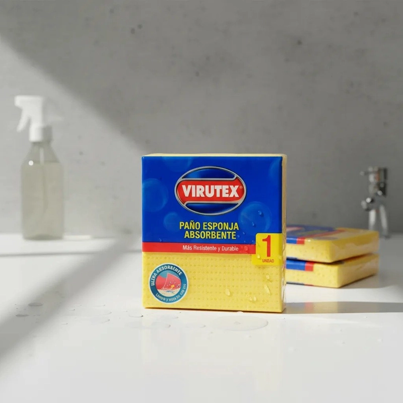 PACK X 4 PAÑO ESPONJA ULTRA ABSORBENTE 1 UND – VIRUTEX - 3