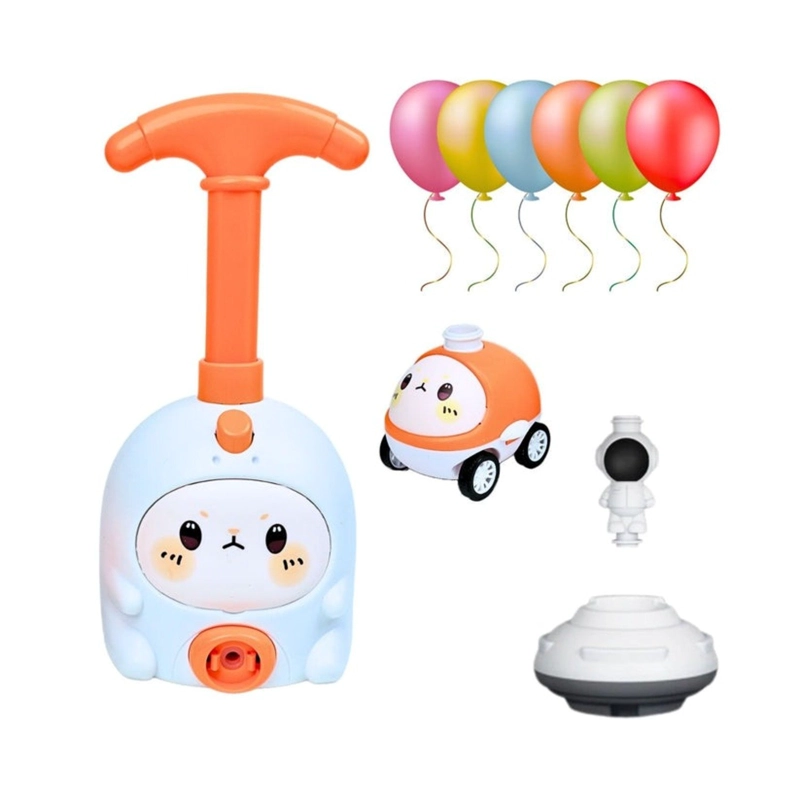 BOMBIN LANZADOR DE ASTRONAUTA INFLADOR DE GLOBOS NARANJA - 4