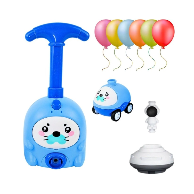BOMBIN LANZADOR DE ASTRONAUTA INFLADOR DE GLOBOS AZUL - 3