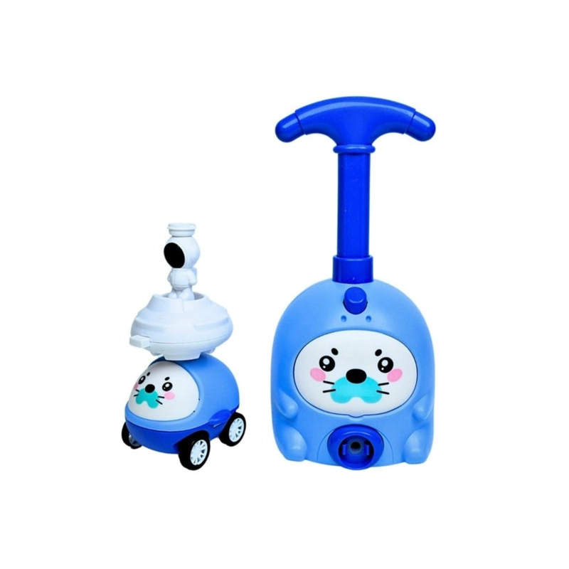 BOMBIN LANZADOR DE ASTRONAUTA INFLADOR DE GLOBOS AZUL - 4