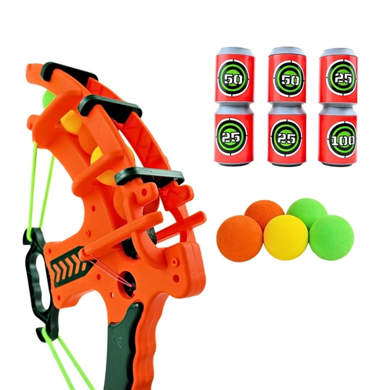 JUGUETE ARCO LANZADOR DE BOLAS TIRO AL BLANCO NARANJA - 2