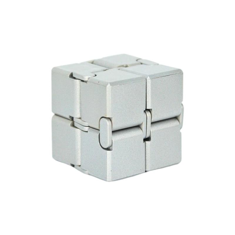 JUGUETE FIDGET CUBE INFINITO ANTI ESTRE S PLATA - 4