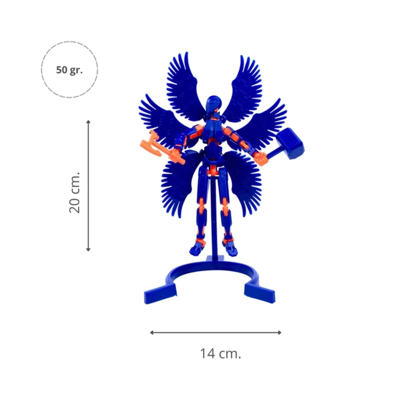 FIGURA DE ACCION ARTICULADO DUMMY 13 DIY AZUL - 5