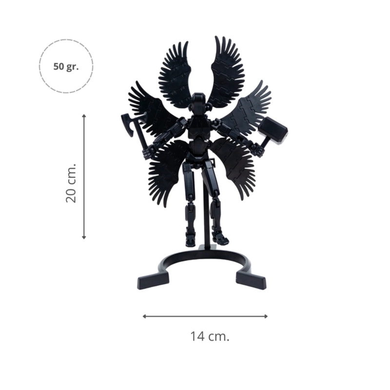 FIGURA DE ACCION ARTICULADO DUMMY 13 DIY NEGRO - 2