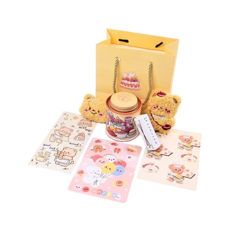 CAJA DE REGALO CON VELA AROMATICA DISEÑO CUTE - 5