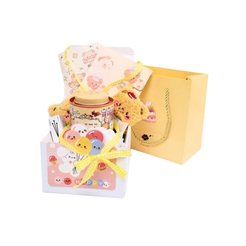 CAJA DE REGALO CON VELA AROMATICA DISEÑO CUTE - 6