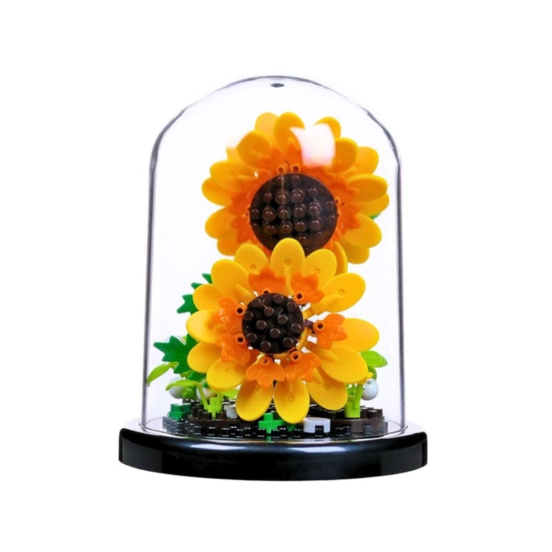 JUGUETE BLOQUES DE CONSTRUCCION FLORES DIY BRICOLAJE GIRASOL - 1