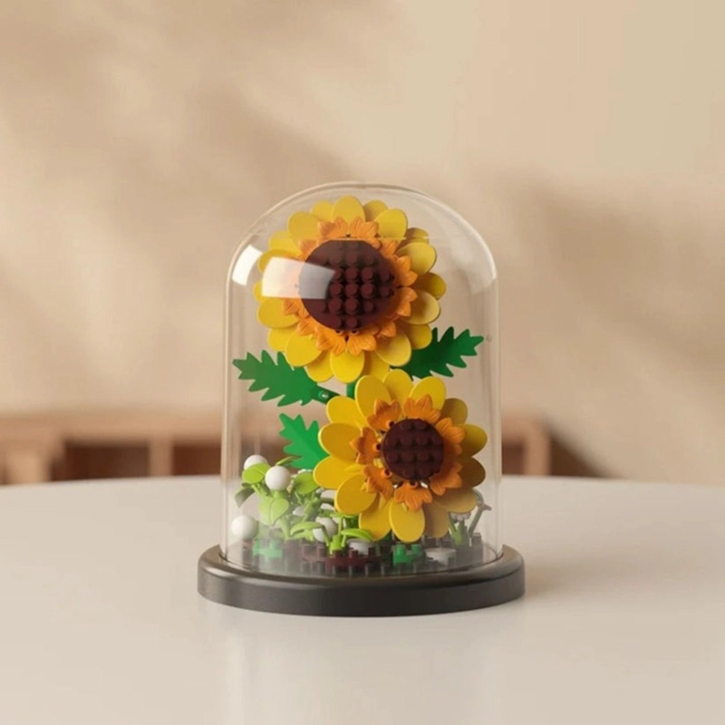 JUGUETE BLOQUES DE CONSTRUCCION FLORES DIY BRICOLAJE GIRASOL - 2