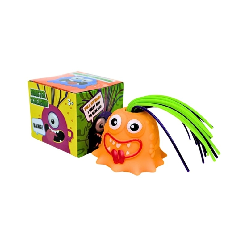 PACK X 4 MUÑECO ANTI ESTRE S SCREAM MONSTER JALANDO EL PELO NARANJA - 2