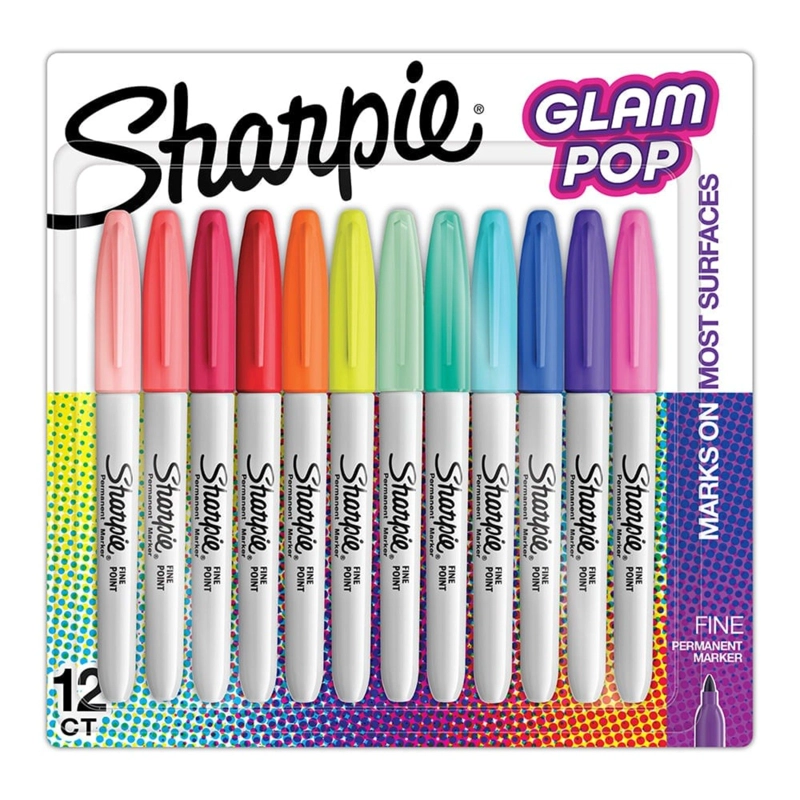 MARCADOR SHARPIE GLAM POP 12 COLORES SURTIDOS - 3