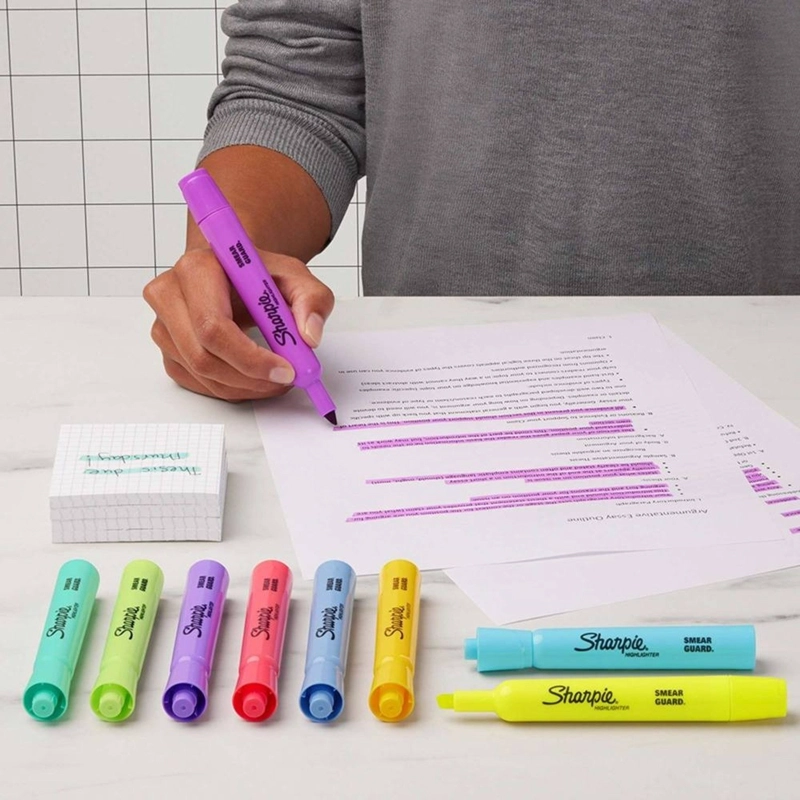 SHARPIE MARCADORES DE TEXTO RESALTADORES PASTEL, POCKET Y TANK, 16 PIEZAS - 2