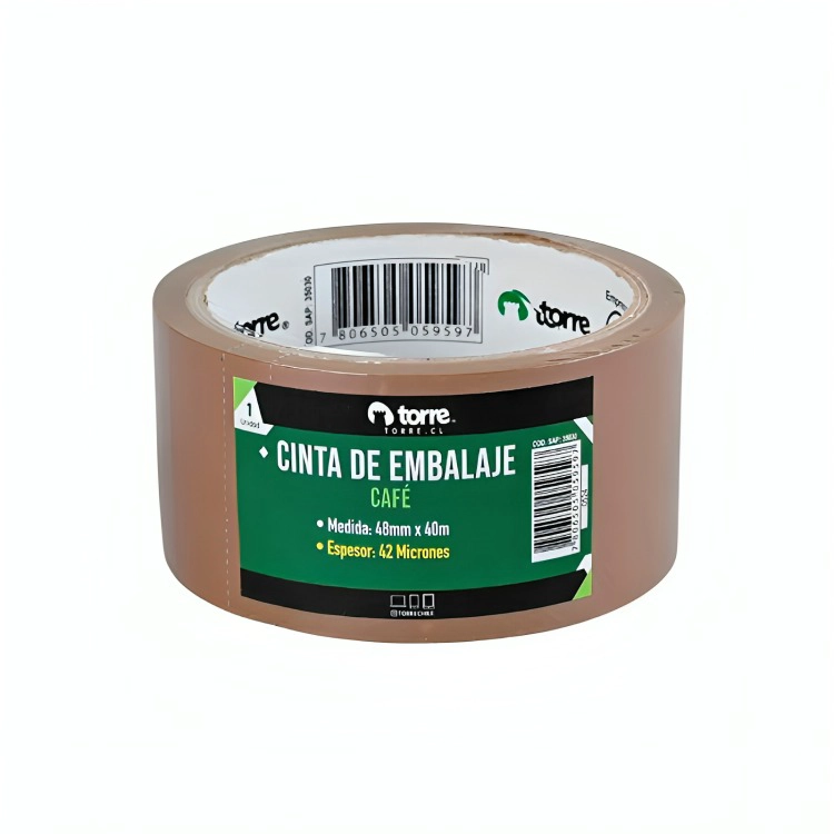 PACK 4 CINTA DE EMBALAJE CAFE  48MM. X40M. – TORRE - 2