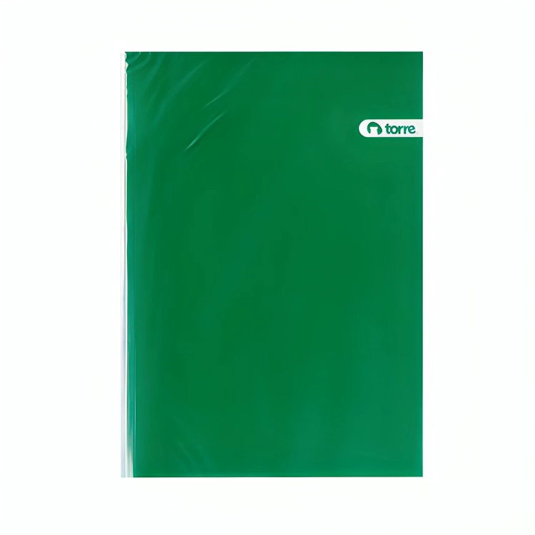 PACK 4 ARCHIVADOR PLASTIFICADO CON GUSANO / VERDE – TORRE - 1