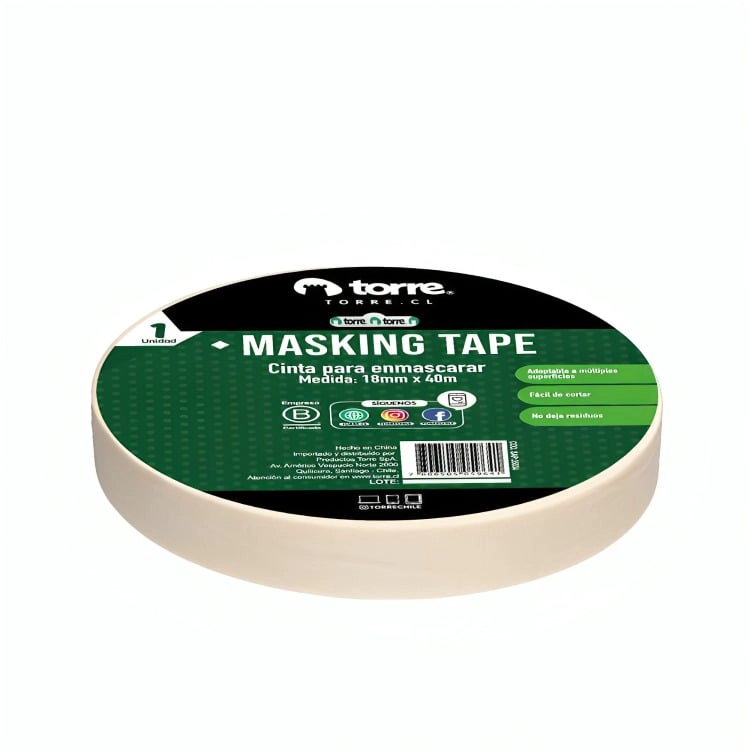 PACK 4 CINTA MASKING TAPE CREMA 18MM. X40M. – TORRE - 2
