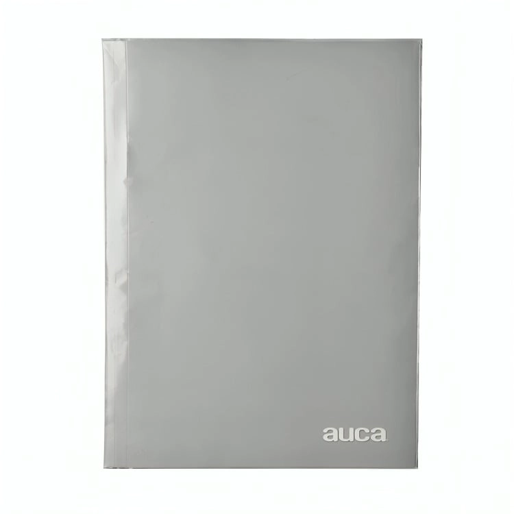 PACK 4 ARCHIVADOR PLASTIFICADO CON GUSANO / GRIS – AUCA - 1