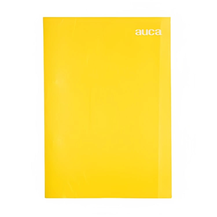 PACK 4 ARCHIVADOR PLASTIFICADO CON GUSANO / AMARILLO – AUCA - 2