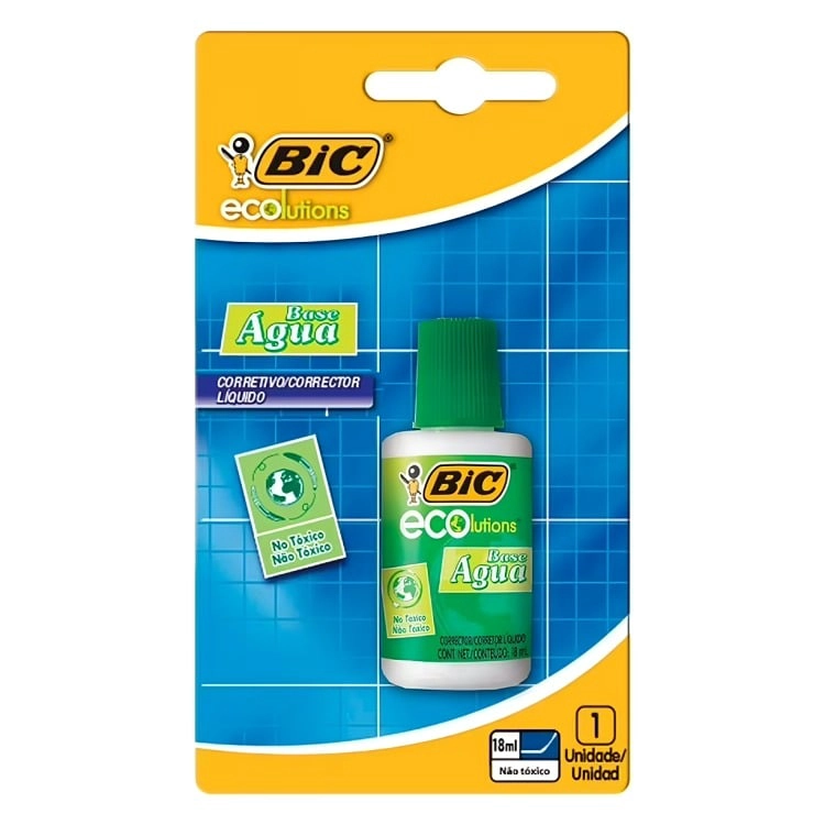 PACK 4 CORRECTOR BOTELLA ECO AQUA – BIC - 1