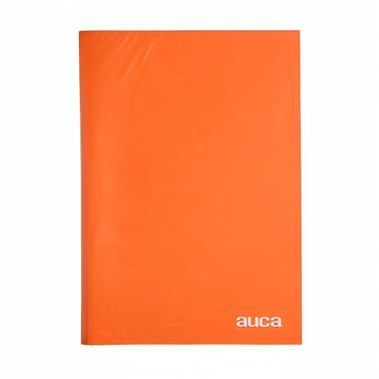 PACK 4 ARCHIVADOR PLASTIFICADO CON GUSANO / NARANJO – AUCA - 1