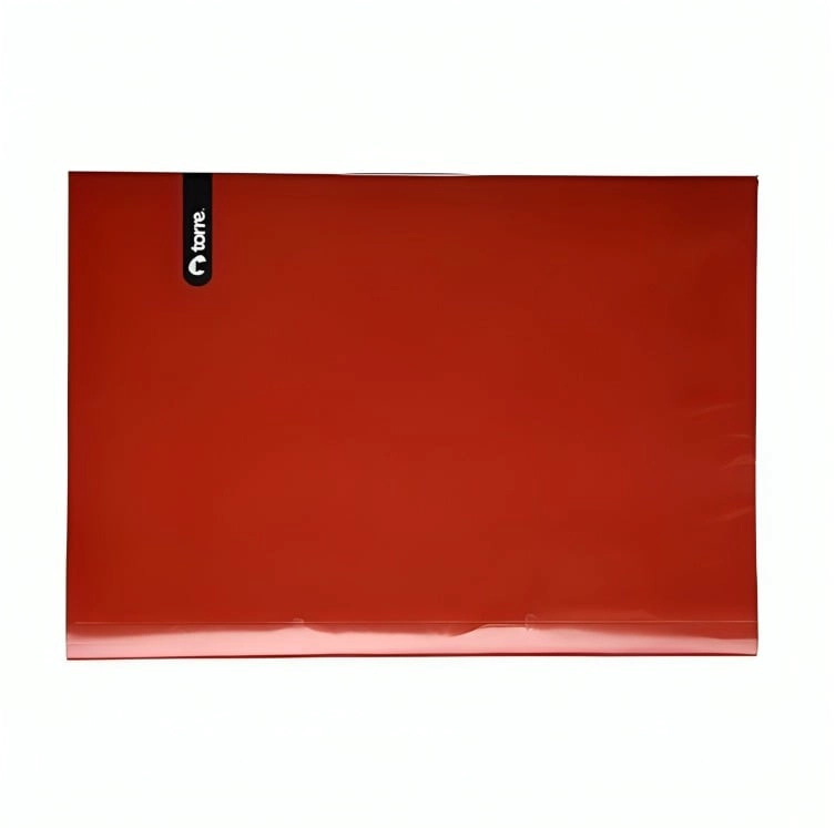 PACK 4 ARCHIVADOR PLASTIFICADO CON GUSANO / ROJO – TORRE - 2