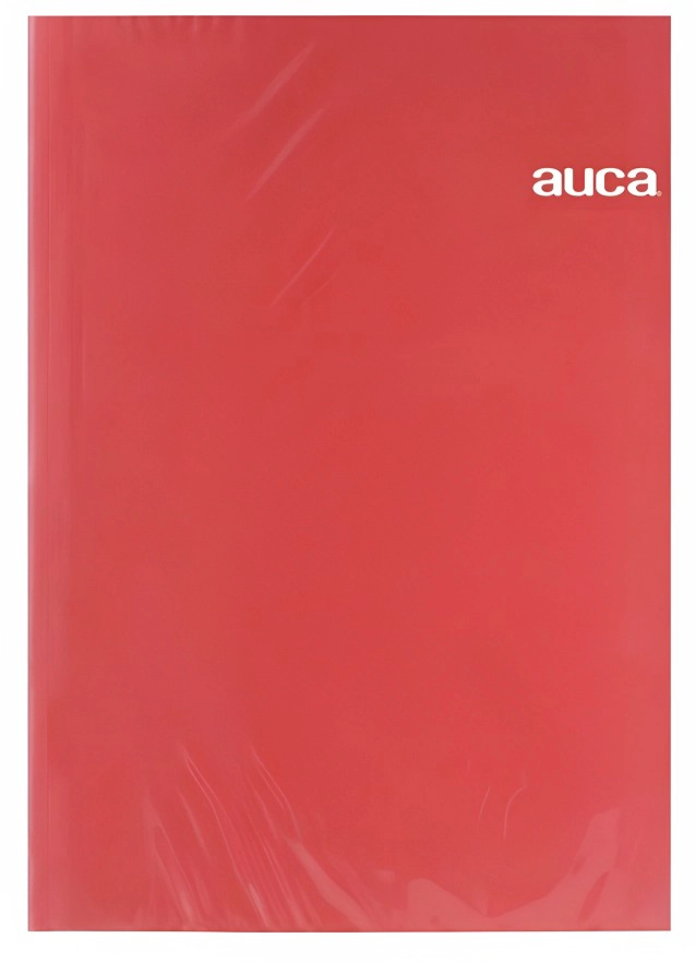 PACK 4 ARCHIVADOR PLASTIFICADO CON GUSANO / ROJO – AUCA - 1
