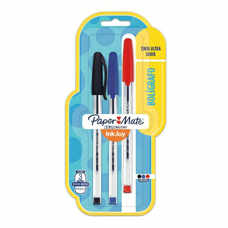 PACK 4 BOLIGRAFOS INKJOY PUNTA MEDIA  3 – PAPER MATE - 1