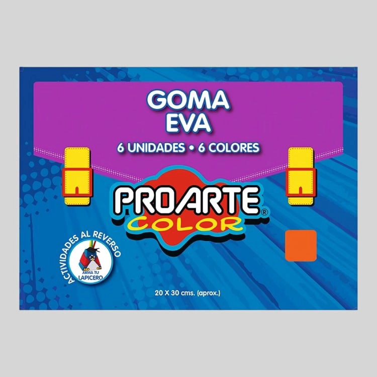 PACK 4 ESTUCHES GOMA EVA 6 COLORES - 2