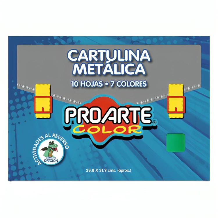 PACK 4 ESTUCHE CARTULINA METALICA PROARTE - 2