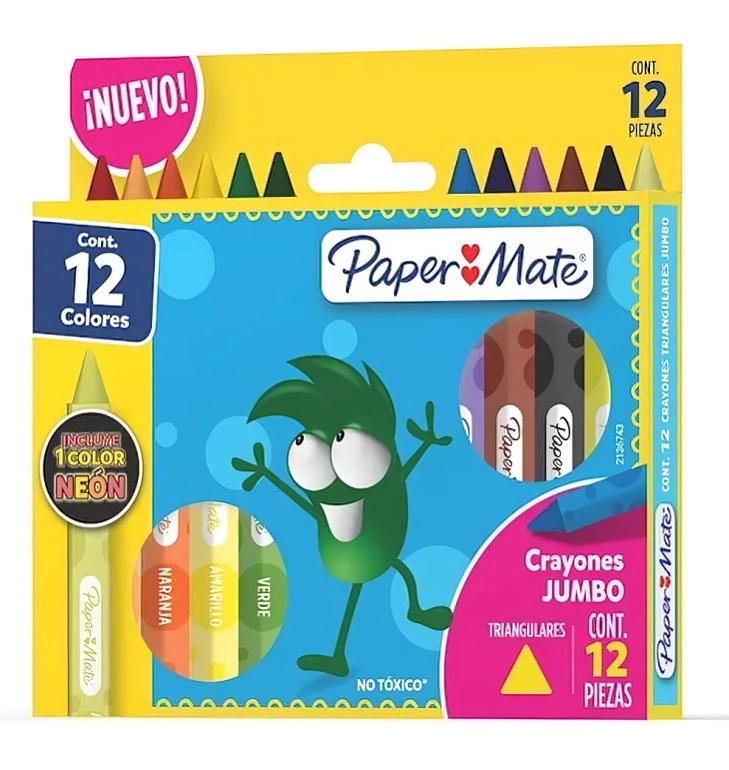 PACK 4 12 CRAYONES TRIANGULARES - 1