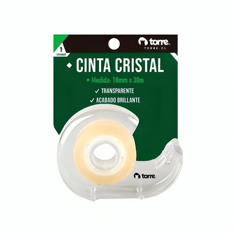 PACK 3 CINTA CRISTAL CON DISPENSADOR 18MM. X30M. – TORRE - 2